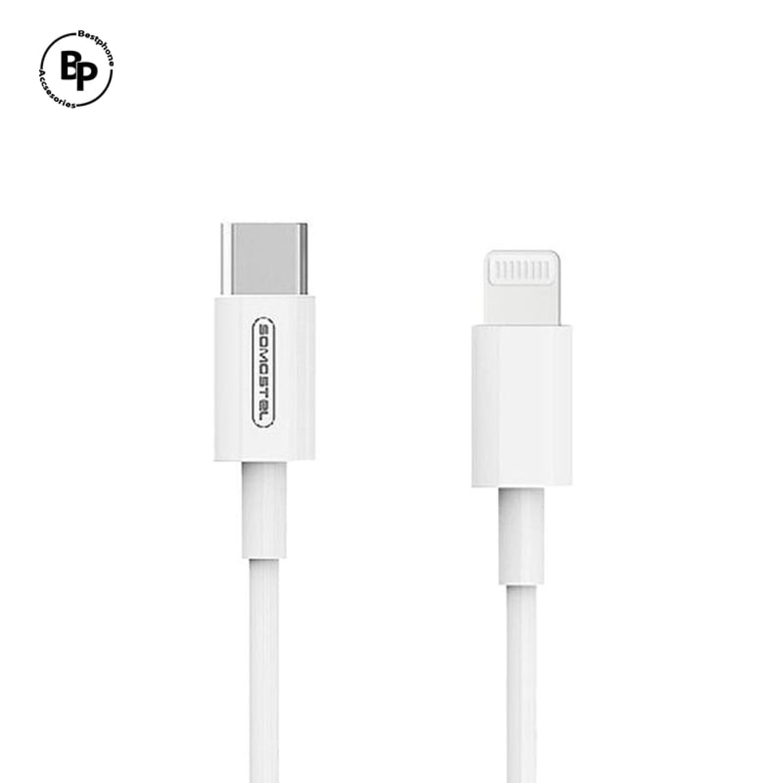 Кабел Somostel SMS-BT10 PD Type-C - Lightning, (1.2m) (18W) White