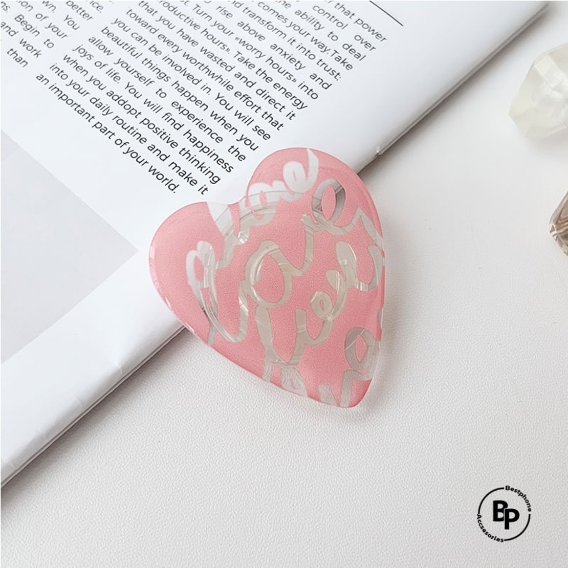 Pop Socket Pink Heart #2