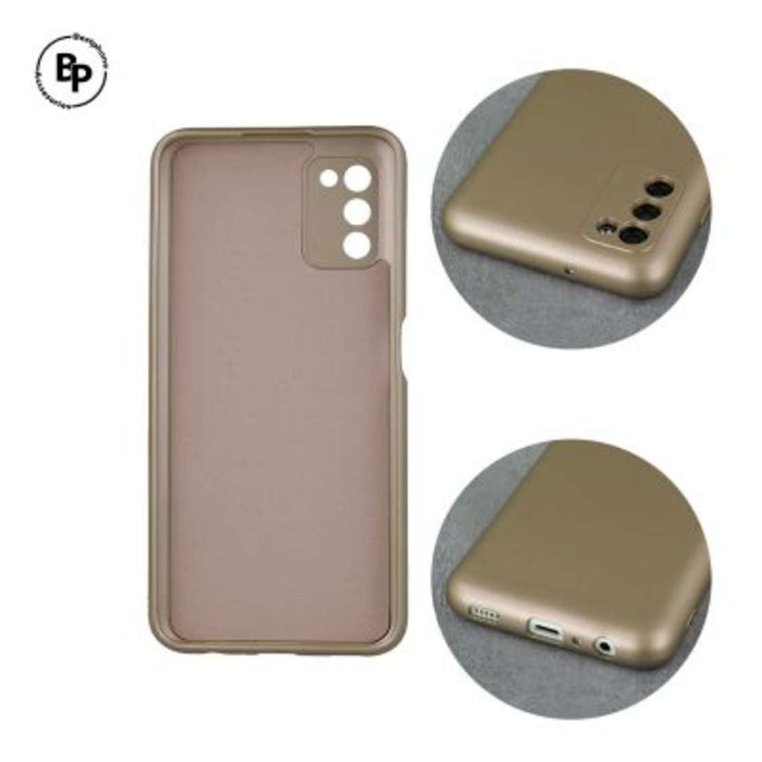 Силиконов Кейс Metallic Redmi 12 Gold