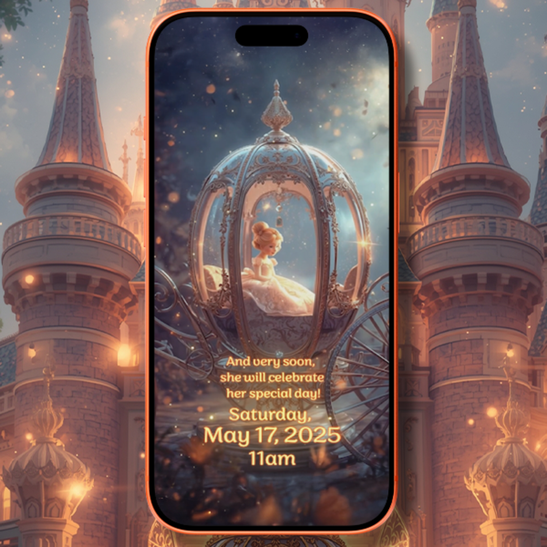 Magical Princess Celebration Invite-Digital Birthday Invitation for Little Princess Party