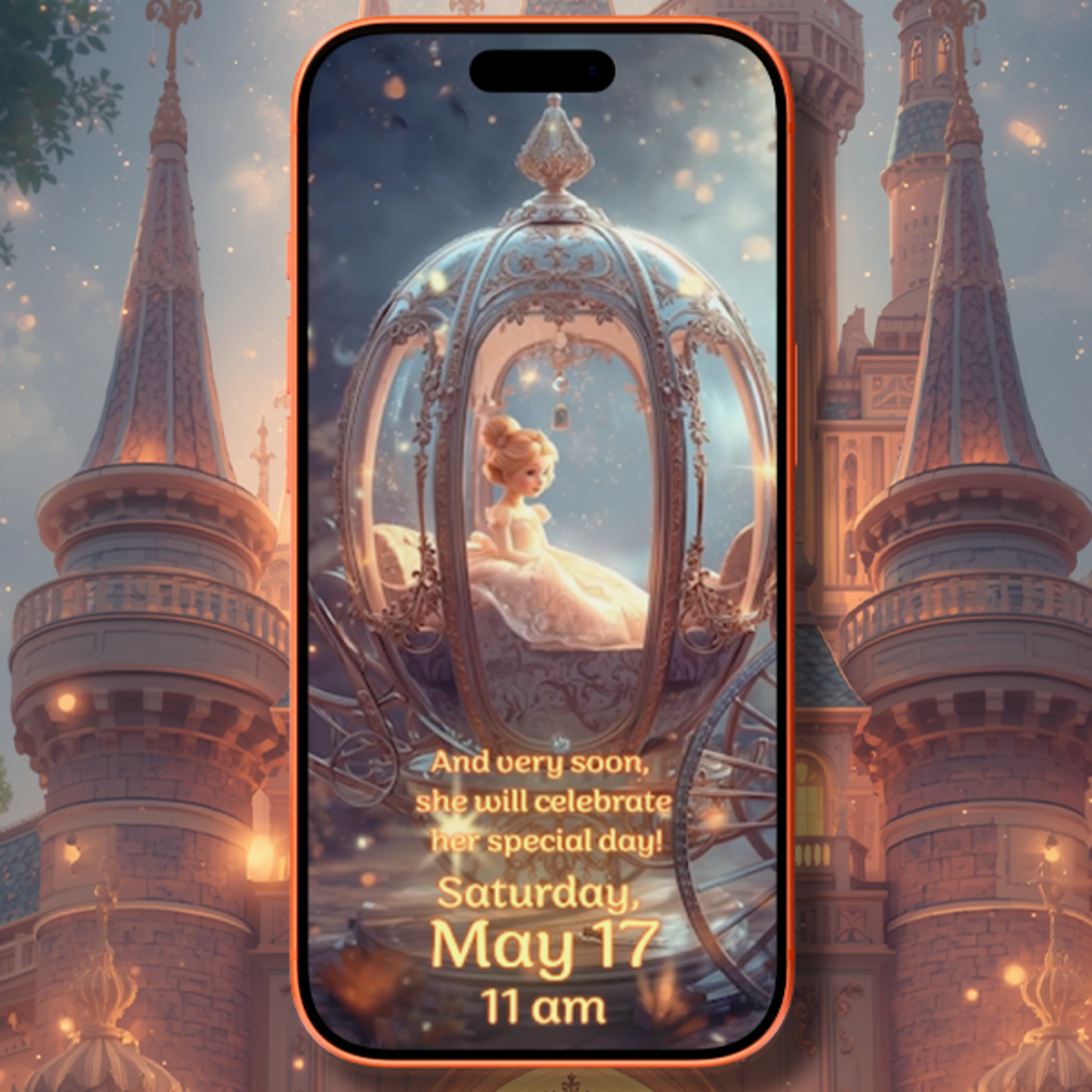 Magical Princess Birthday Video Invitation | Personalized Digital Party Invite
