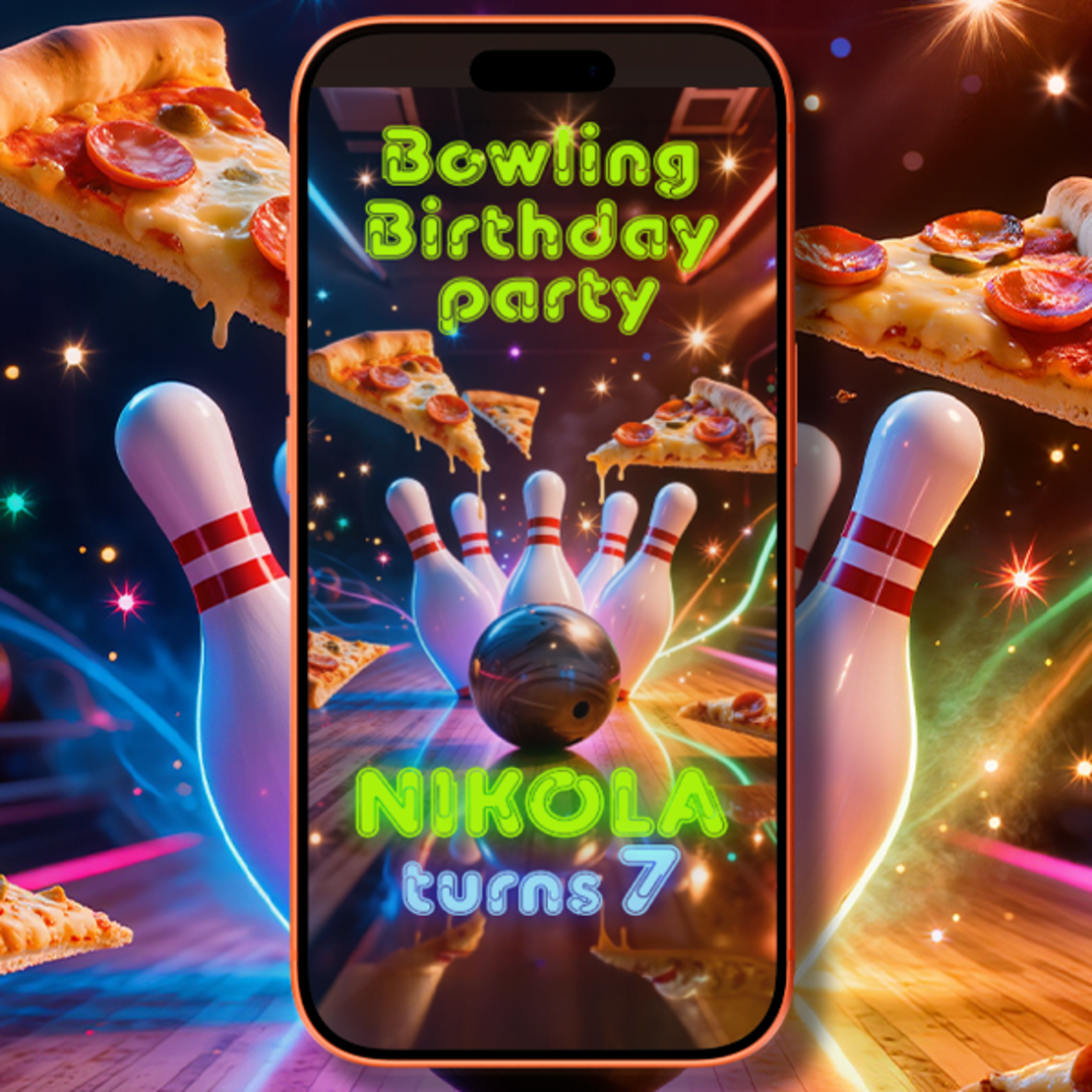Bowling Party Video Invitation , Bowling Birthday Invitation
