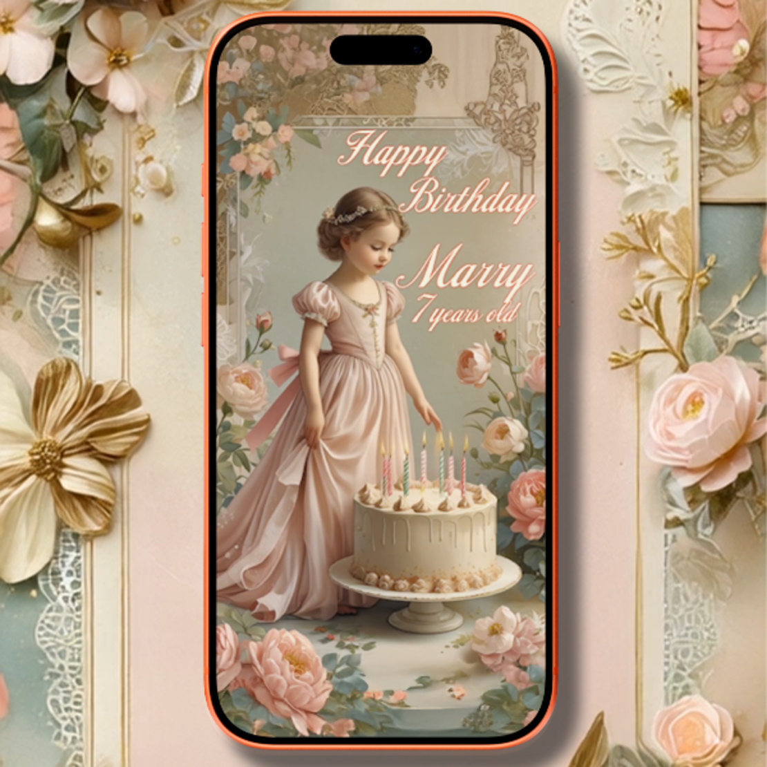 Elegant Renaissance-Themed Birthday Video Invite for Girls – Royal Celebration Awaits