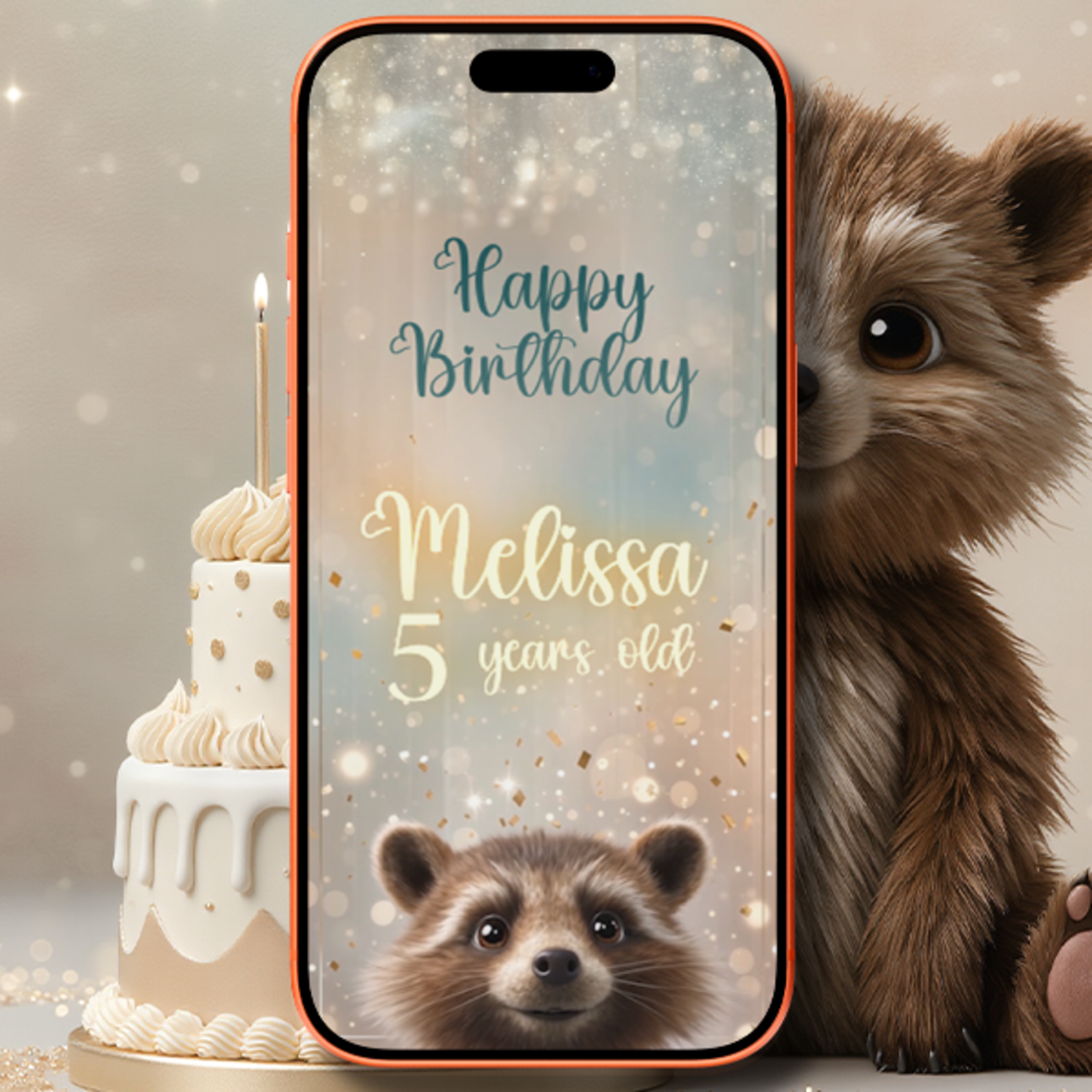 Cute Teddy Bear Birthday Invitation Video | Digital Kids Birthday Party Invite