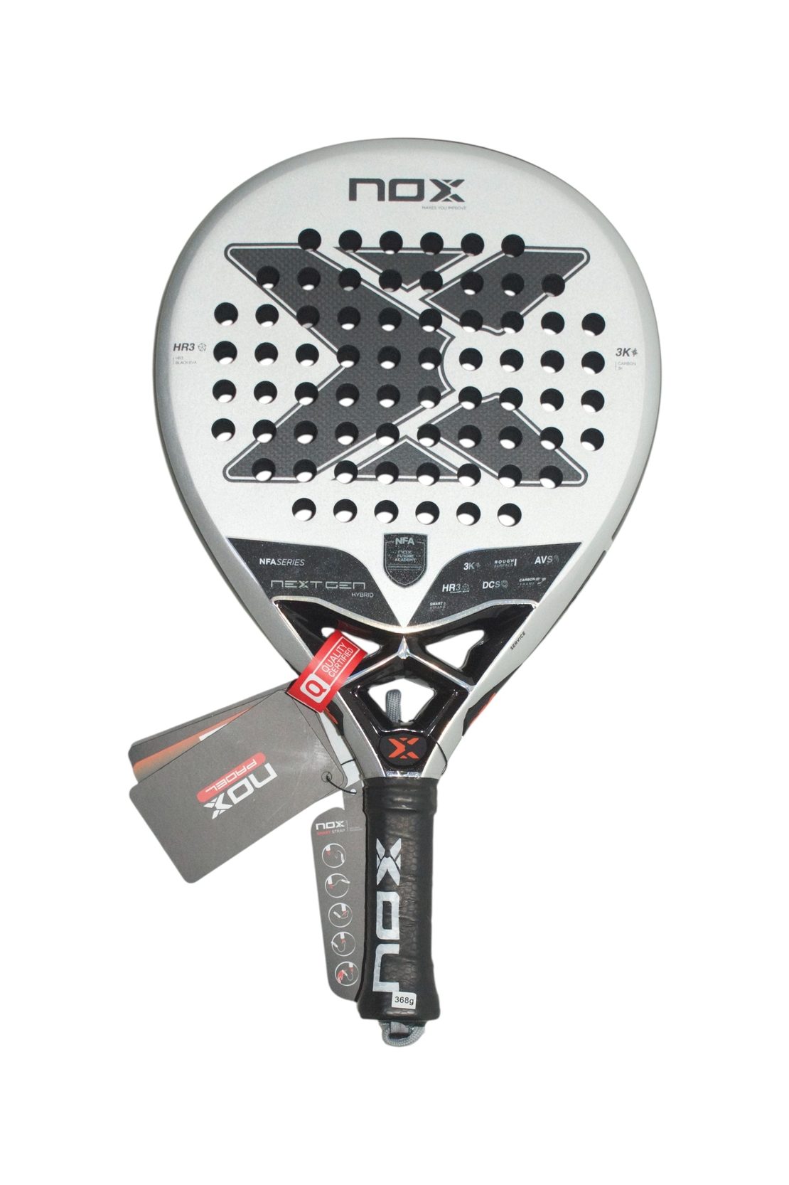 Комплект сак EVO COURT S BLACK + NOX Next Gen Pro Hybrid 3K + топки ACE PADEL
