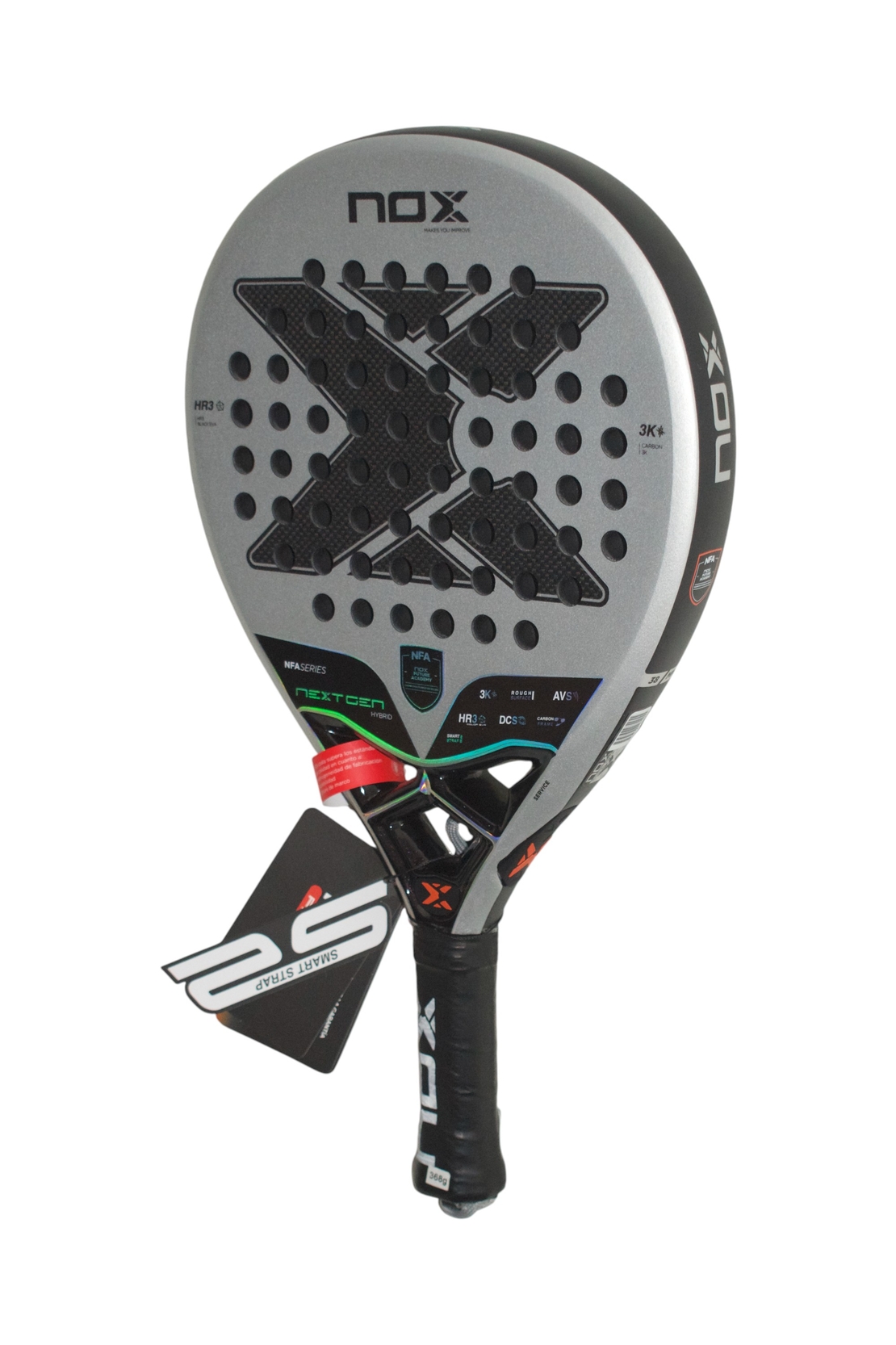 Комплект сак EVO COURT S BLACK + NOX Next Gen Pro Hybrid 3K + топки ACE PADEL