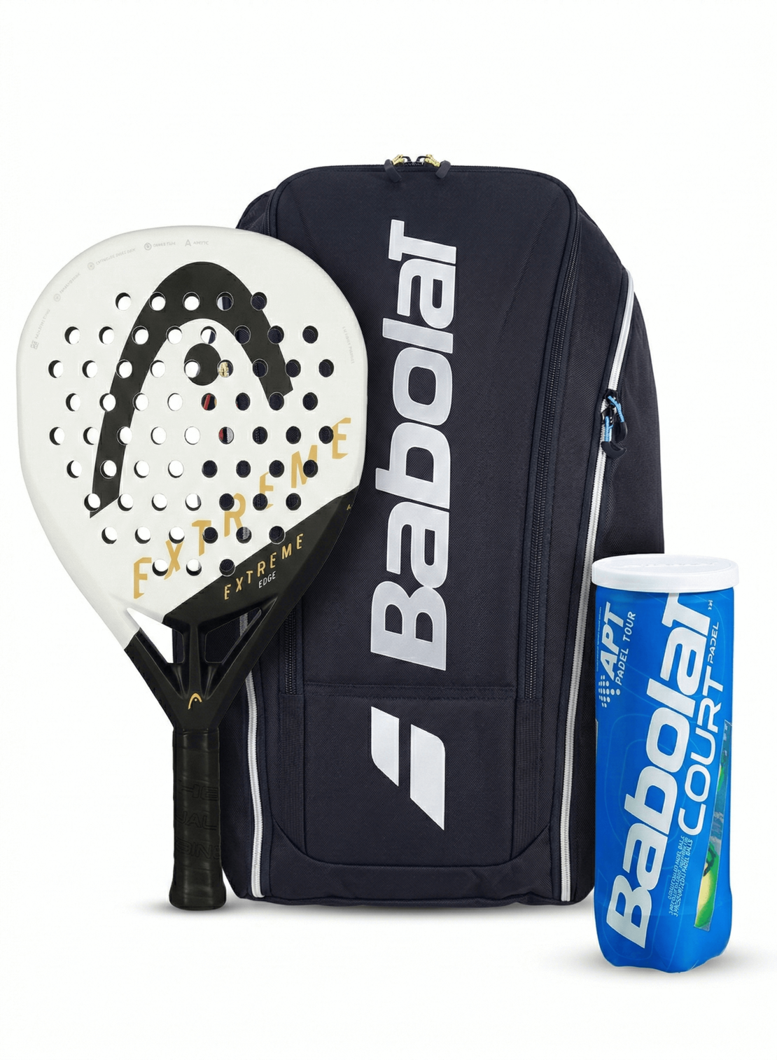 Комплект термочанта RH PERF PADEL 2nd Gen BLACK + Head Extreme Edge White + топки COURT PADEL X3