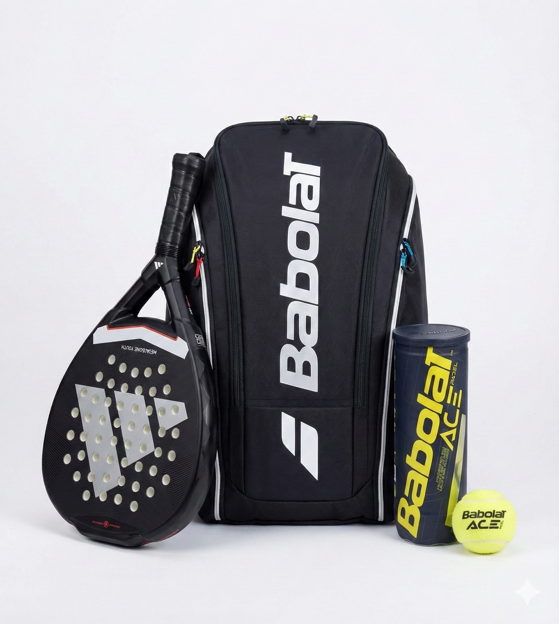 Комплект термочанта RH PERF PADEL 2nd Gen BLACK + Adidas Metalbone Youth 3.4 + топки ACE PADEL