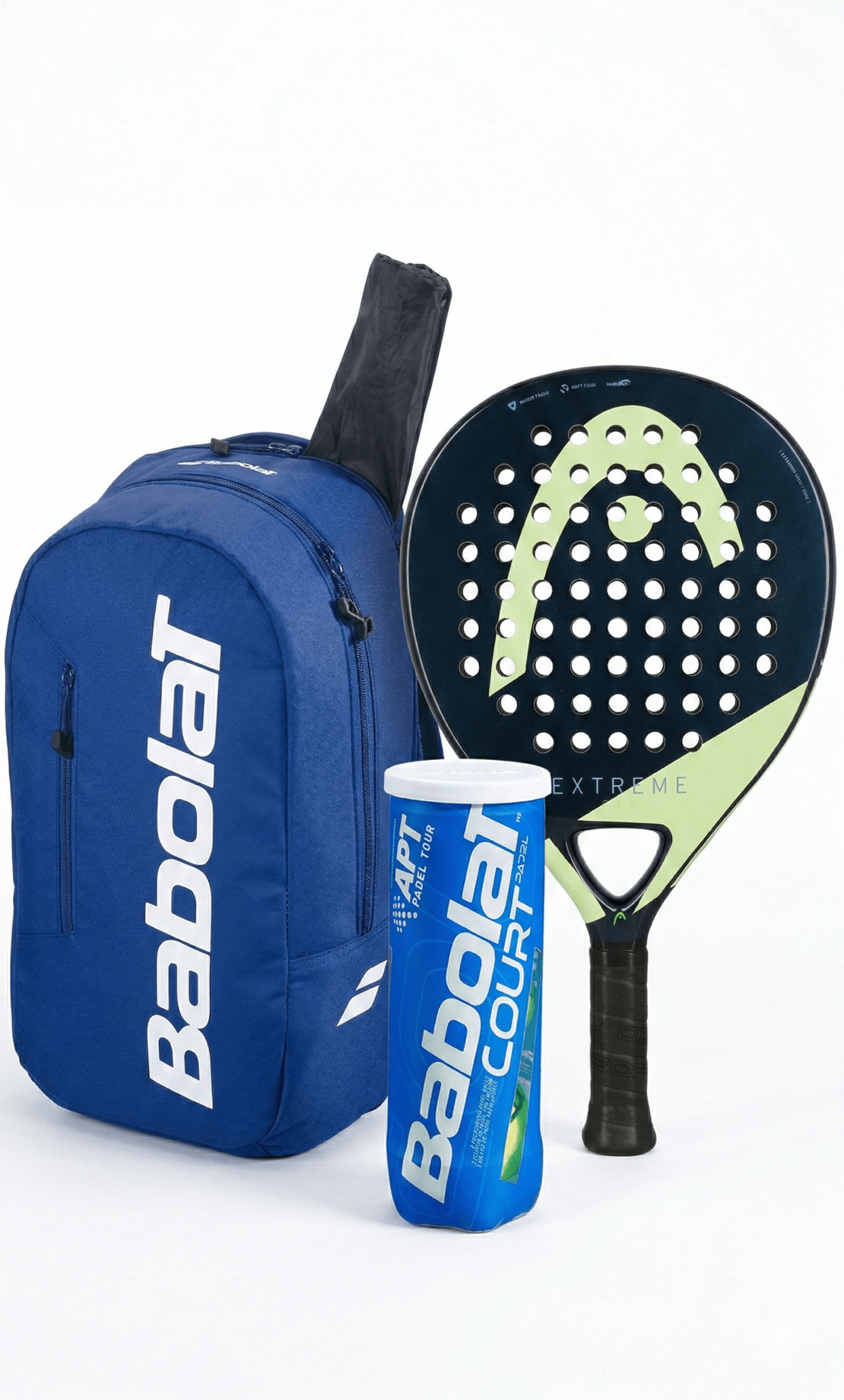 Комплект раница  COURT BACKPACK LITE BLUE 2025 + Head Evo Extreme 25 + топки COURT PADEL X3
