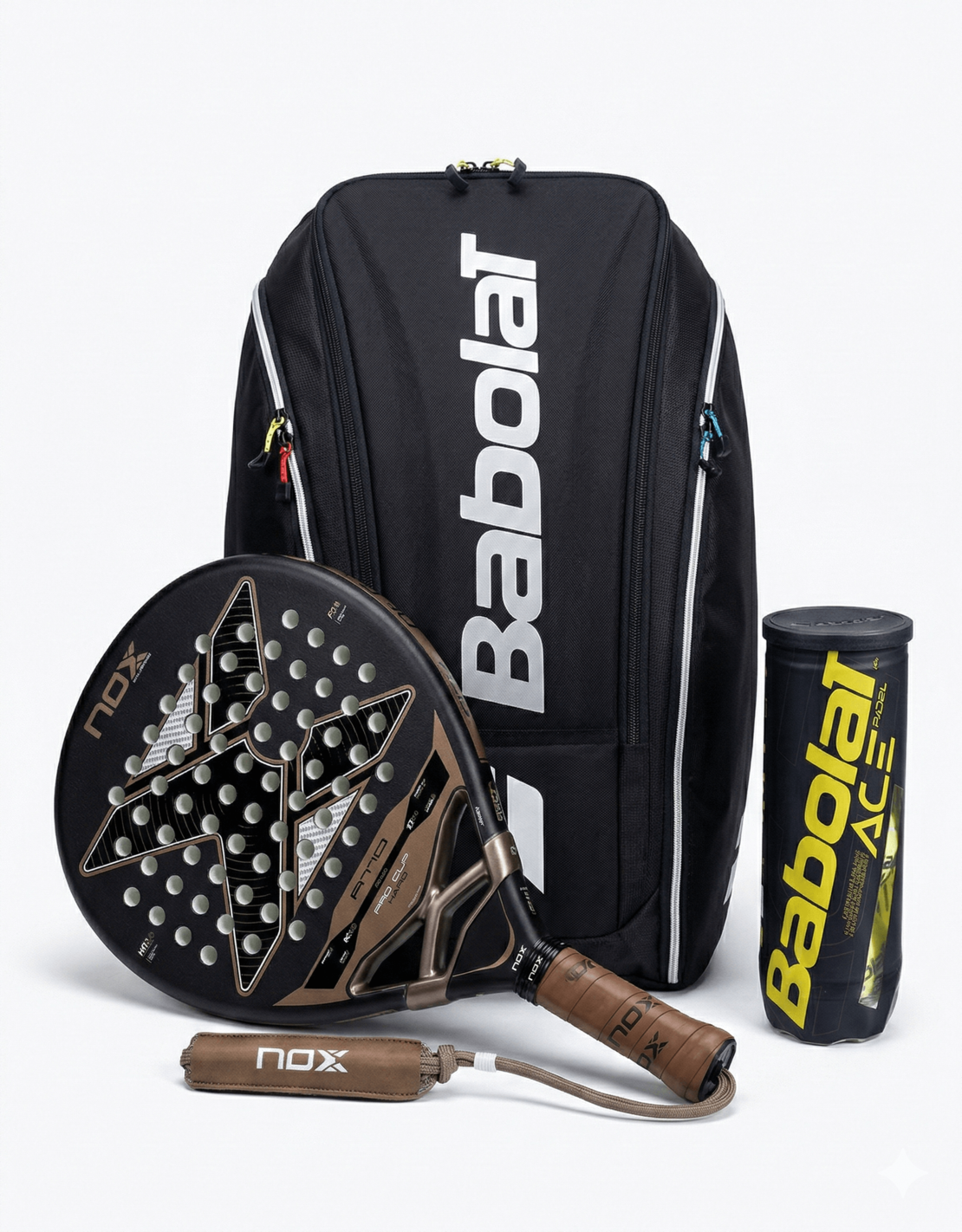 Комплект термочанта RH PERF PADEL 2nd Gen BLACK + Nox AT10 Pro Cup Hard by Agustin Tapia + топки ACE PADEL