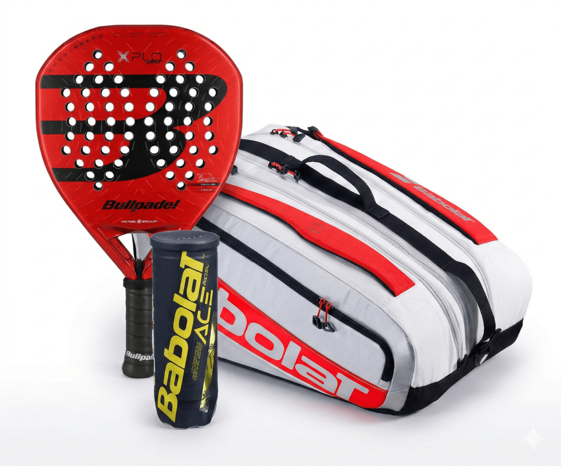 Комплект термочанта RH PRO PADEL JUAN LEBRON 2025 + Bullpadel XPLO Comfort 25 + топки ACE PADEL