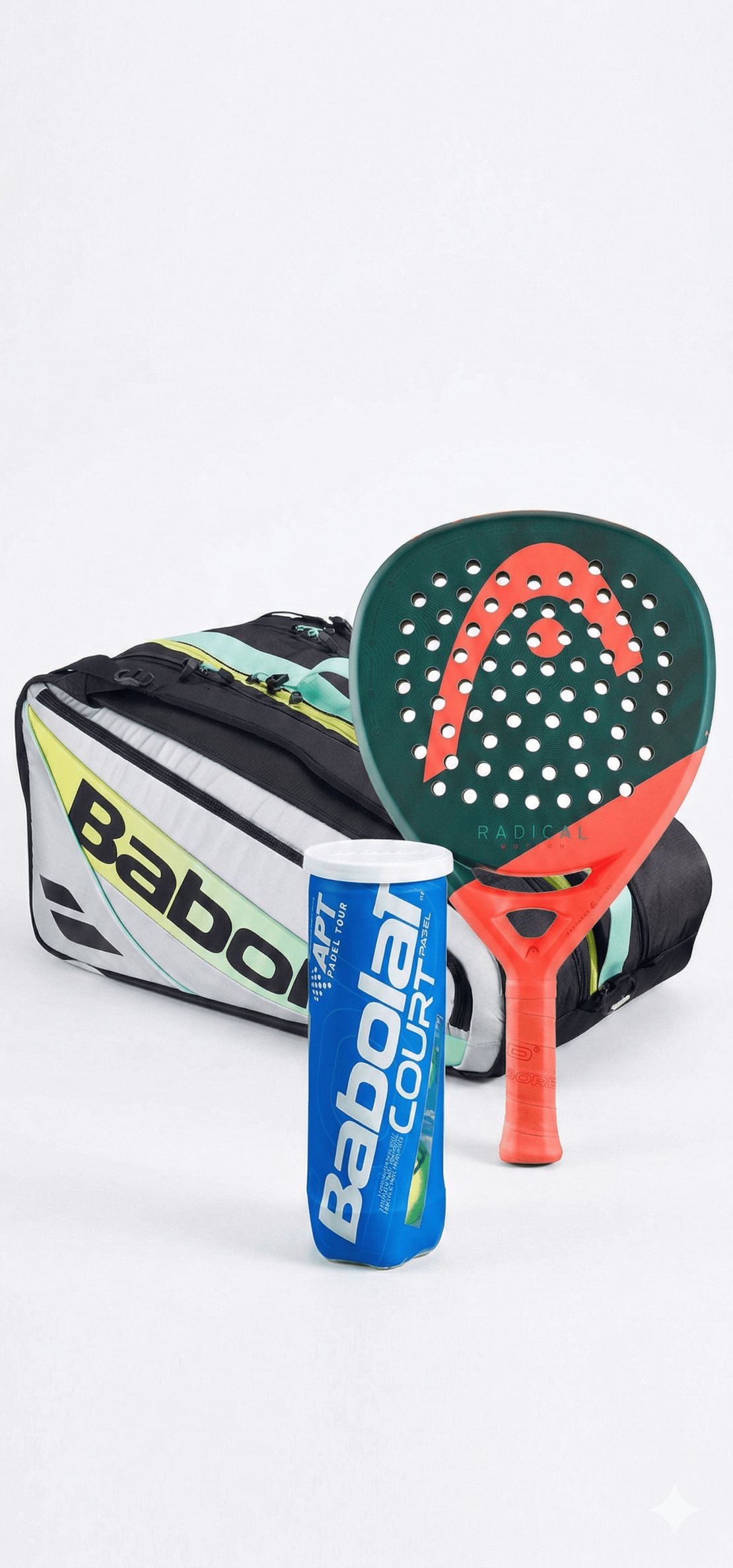 Комплект термочанта RH PRO PADEL MULTICOLOR + Head Radical Motion 2026 + топки COURT PADEL X3