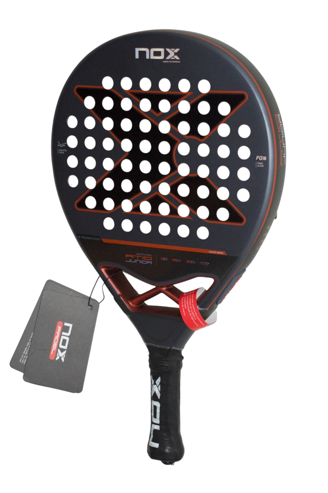 Комплект раница COURT BACKPACK LITE BLACK 2025 + Nox AT10 Genius JR by Agustín Tapia + топки ACE PADEL