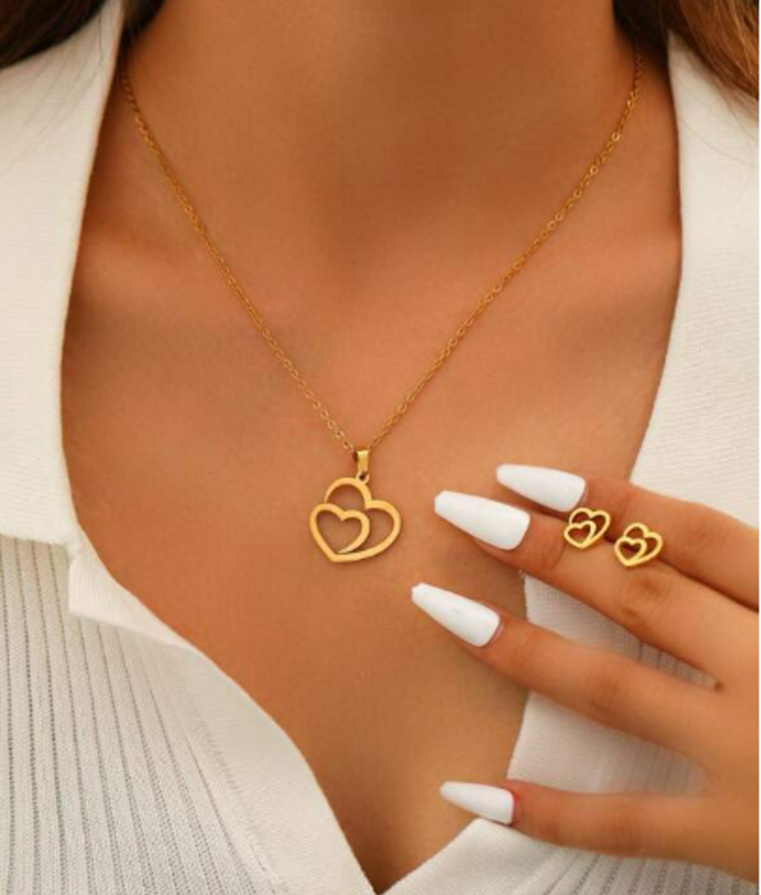 Комплект колие и обеци 