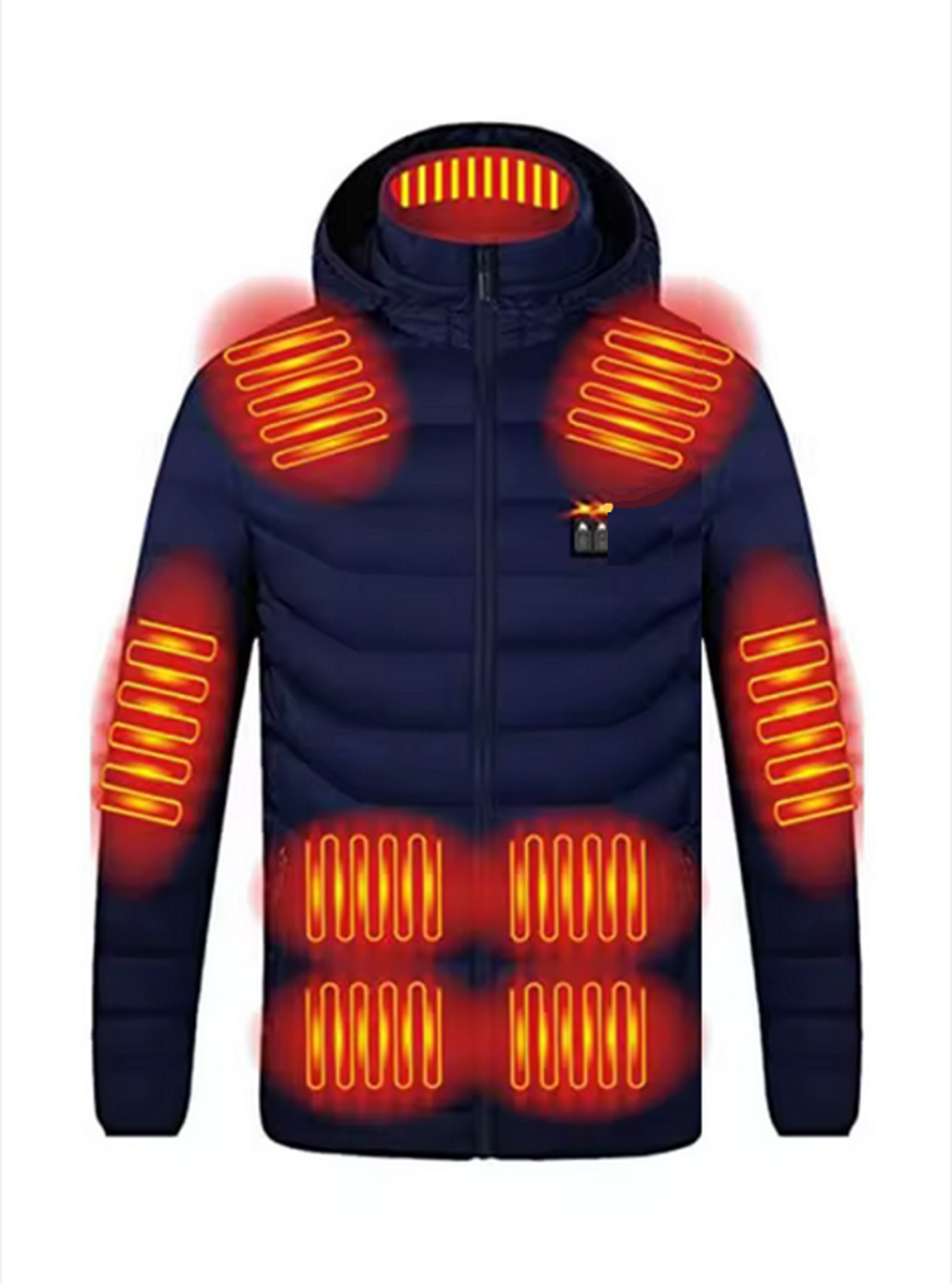 Мъжко яке с 16 нагряващи зони - синьо