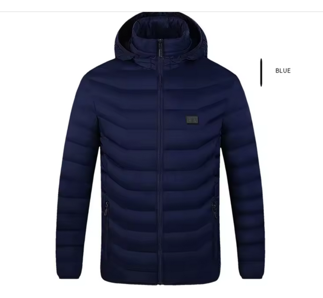 Мъжко яке с 16 нагряващи зони - синьо