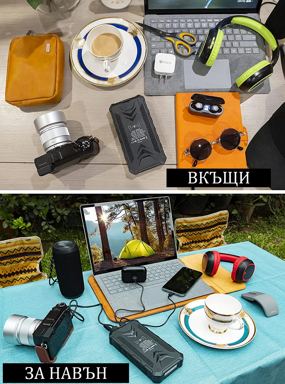 Слънчева акумулаторна батерия / Solar Power Bank 20000 mAh