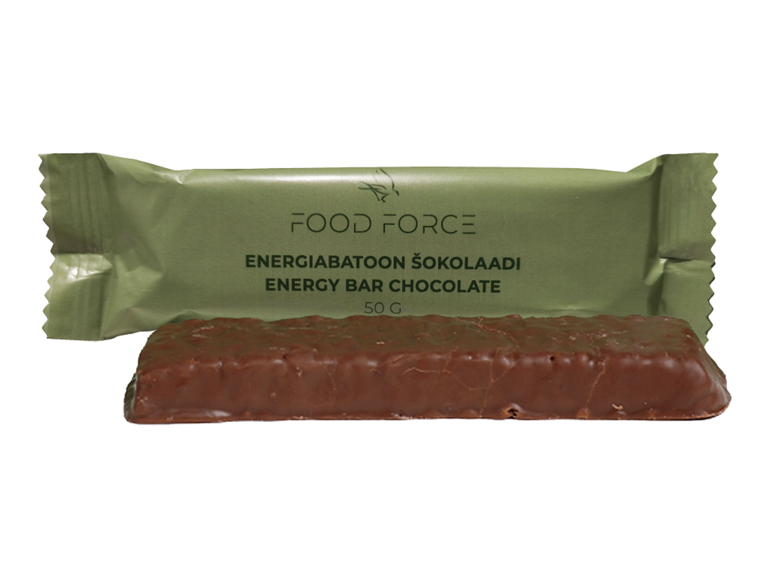 Chocolate flavored energy bar 50 g.