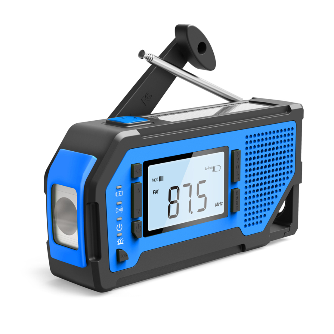 Multifunctional Emergency Radio EV-003 with Headphone Jack-blue