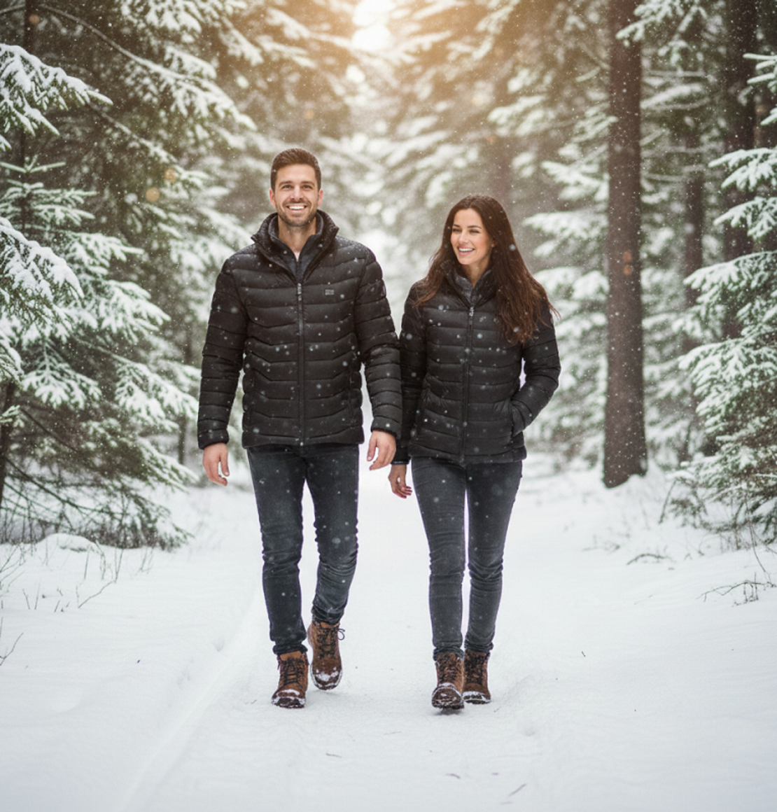 Мъжко яке с 16 нагряващи зони - черно