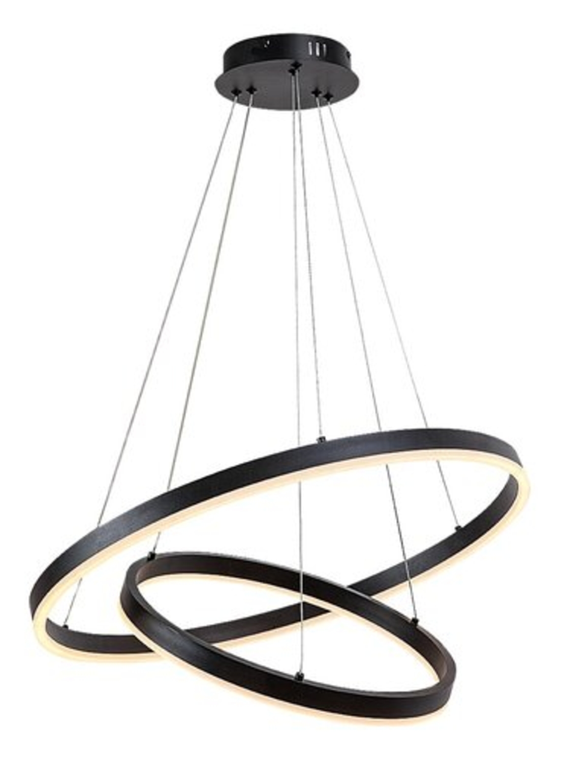 Модерен LED полилей Isaure – 80W, CCT 3000K–6500K, димируем, с дистанционно