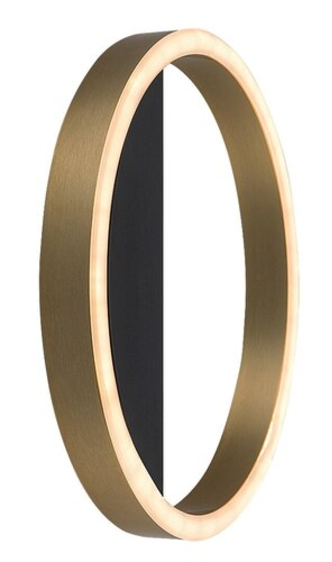 Модерен LED стенен аплик 15W с топло бяла светлина – черен и златен