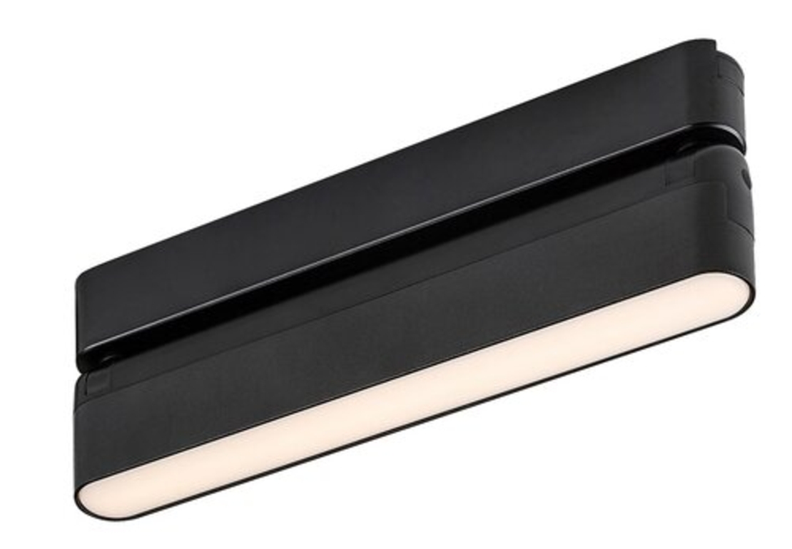 LED релсово осветление – 12W, топло бяло 3000K, черен алуминий