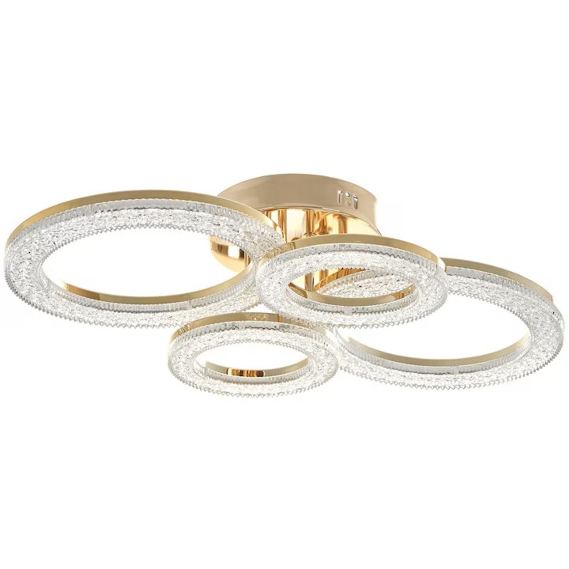 Модерен LED полилей със smart управление 104W в бяло и злато 104W