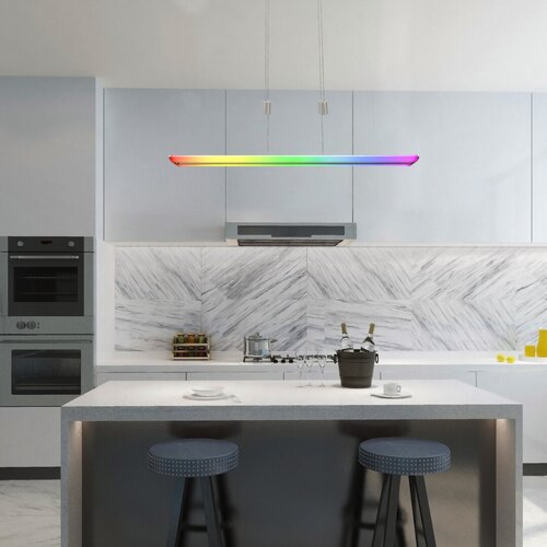 Смарт LED полилей 24W с Wi-Fi, Bluetooth и дистанционно –  хром