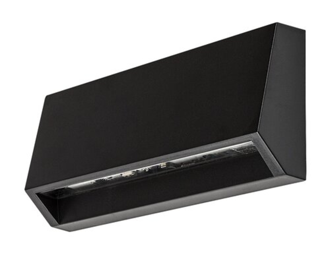 Компактен черен LED аплик Ibar 3W – модерно фасадно осветление с топла светлина