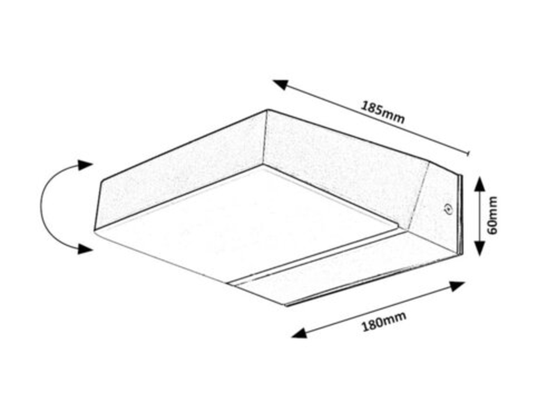 Външен LED аплик Laxa 14W – елегантно осветление с регулируема светлина