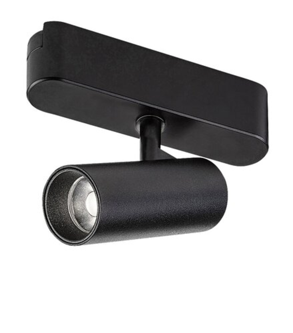 Модерен LED спот за релсово осветление – 6W, естествено бяло 4000K, черен алуминий