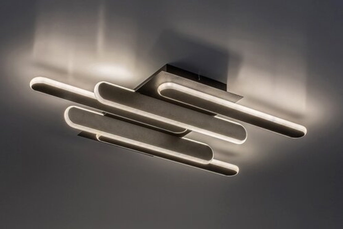 Модерен LED  плафон 36W с регулируема цветна температура – черен