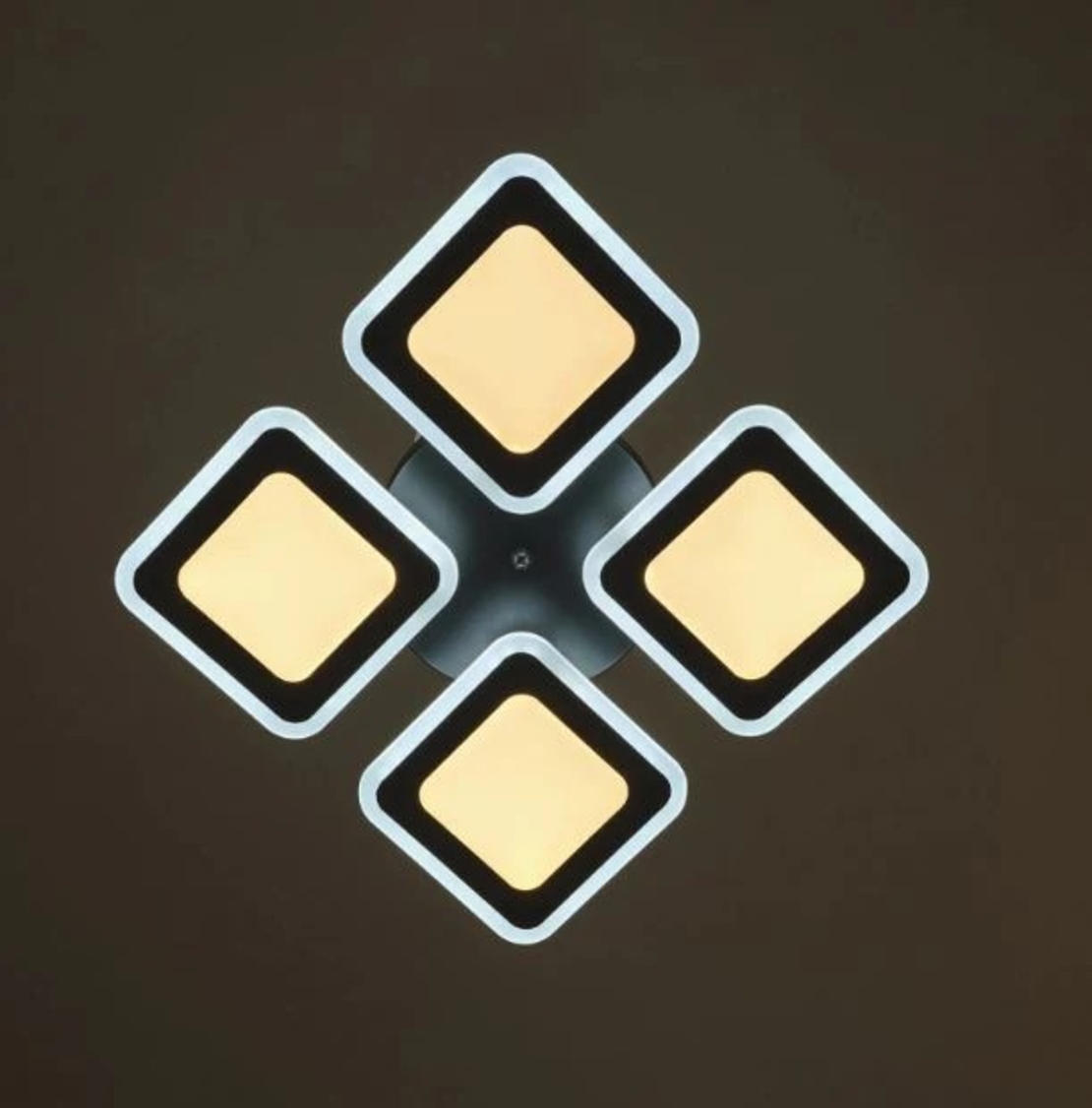 Модерен LED полилей със smart управление в черен цвят