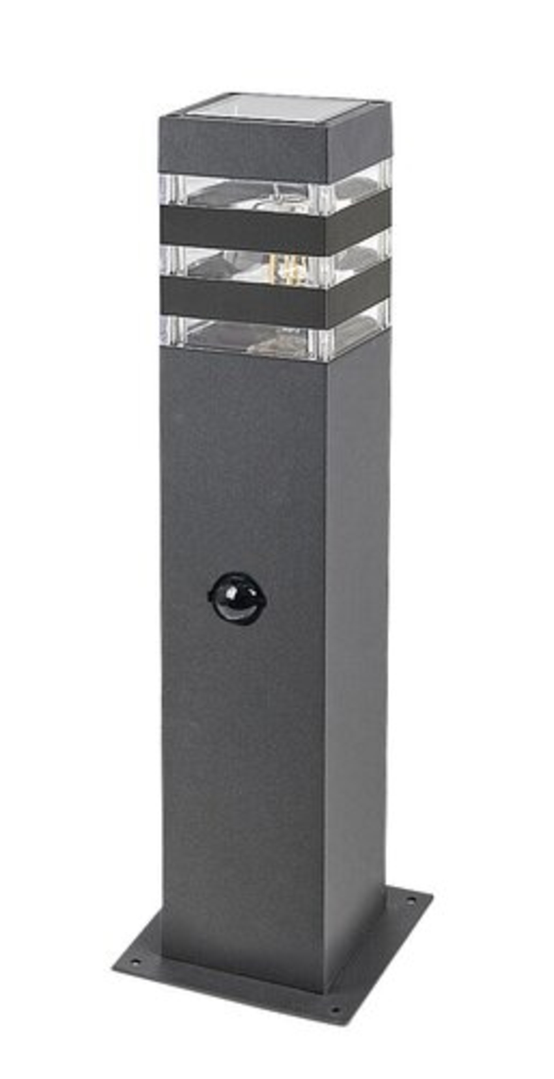 Интелигентен външен стълб Ankara E27 със сензор за движение – антрацитен дизайн и IP44 защита
