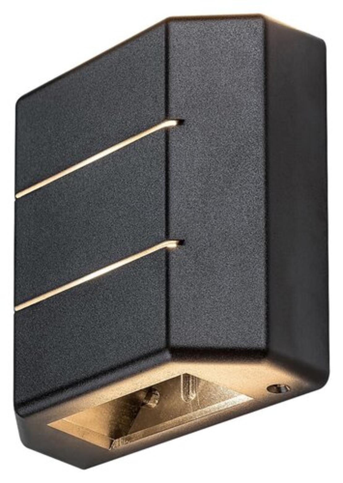 Модерен черен квадратен LED аплик Lippa – компактно фасадно осветление 6W