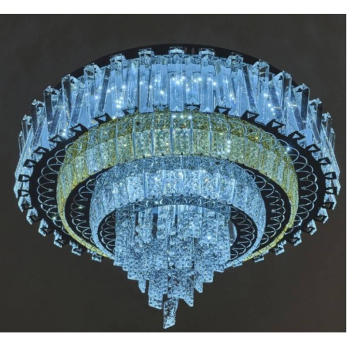 LED полилей 50W,хром, метал и кристал, RGB, дистанционно управление