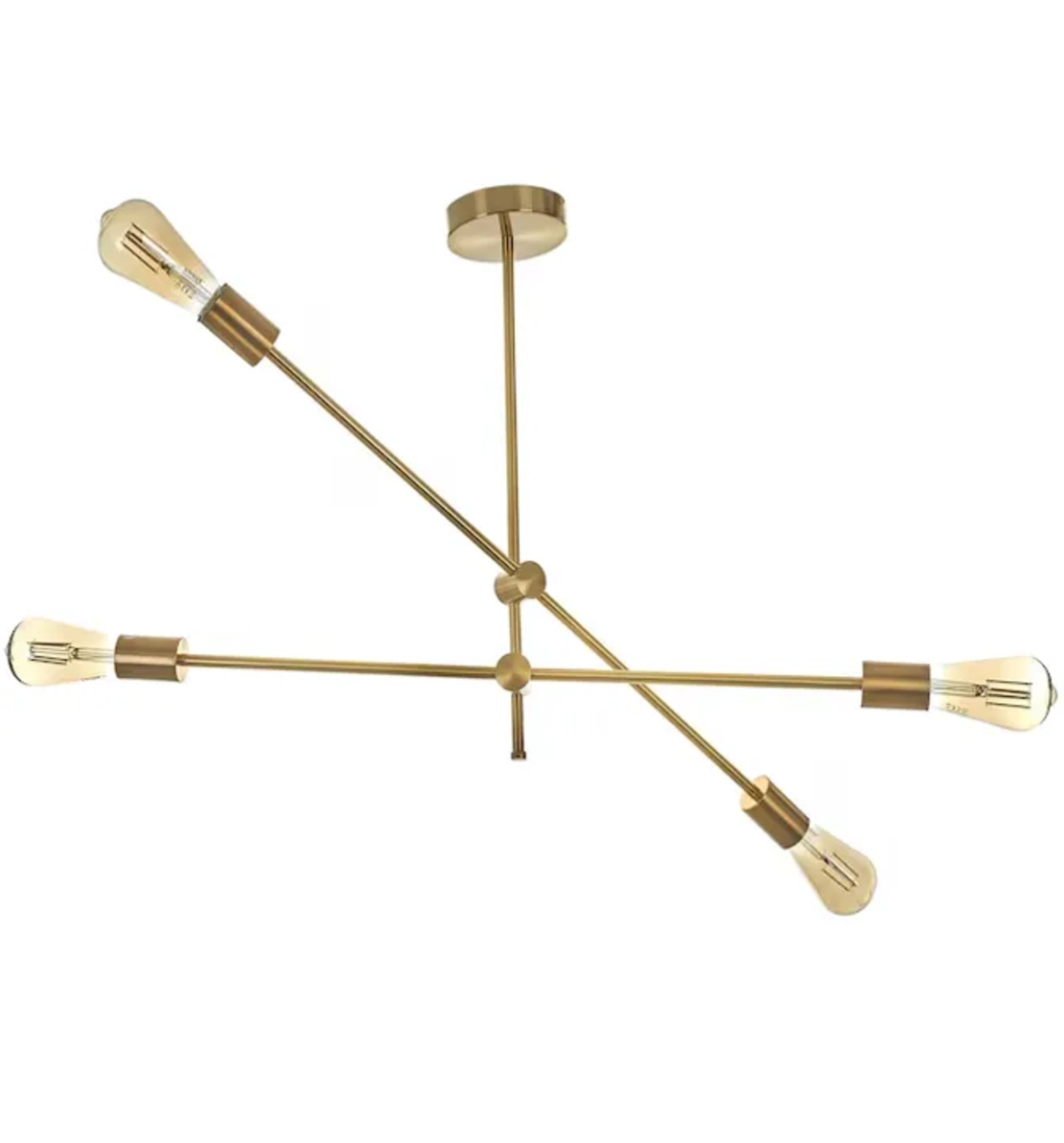 Полилей матирано злато  винтидж 4 x E27