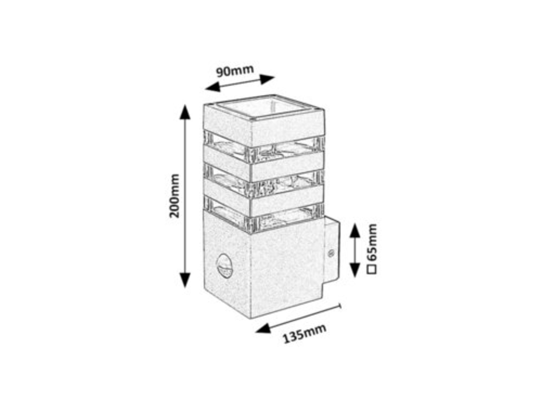 Умен външен аплик Ankara E27 със сензор за движение – антрацитен дизайн и IP44 защита