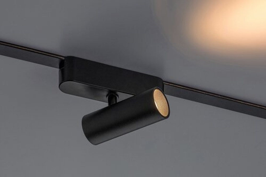 Интелигентен релсов спот с Wi-Fi управление – 5W, регулируема цветна температура 2700–5500K, черен алуминий