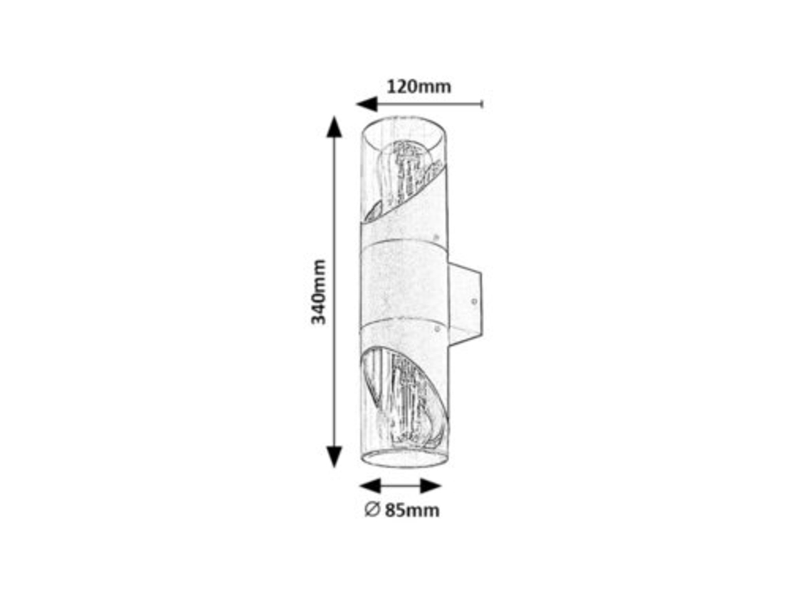 Модерен двоен аплик за фасада Novigrad – E27, IP54