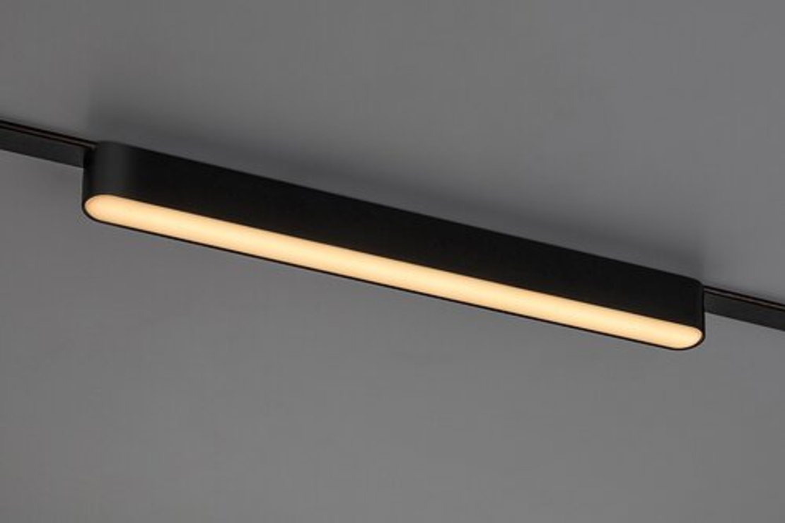 Смарт LED релсово осветление – 13W, регулируема цветна температура 2700–5500K, Wi-Fi, черен алуминий