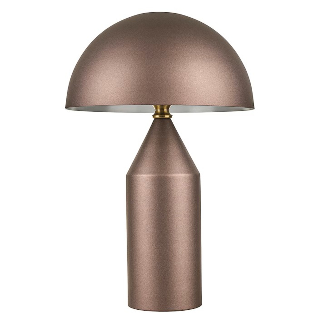 Класическа настолна лампа 2ХE27 – кафява, метална, подходяща за LED крушки