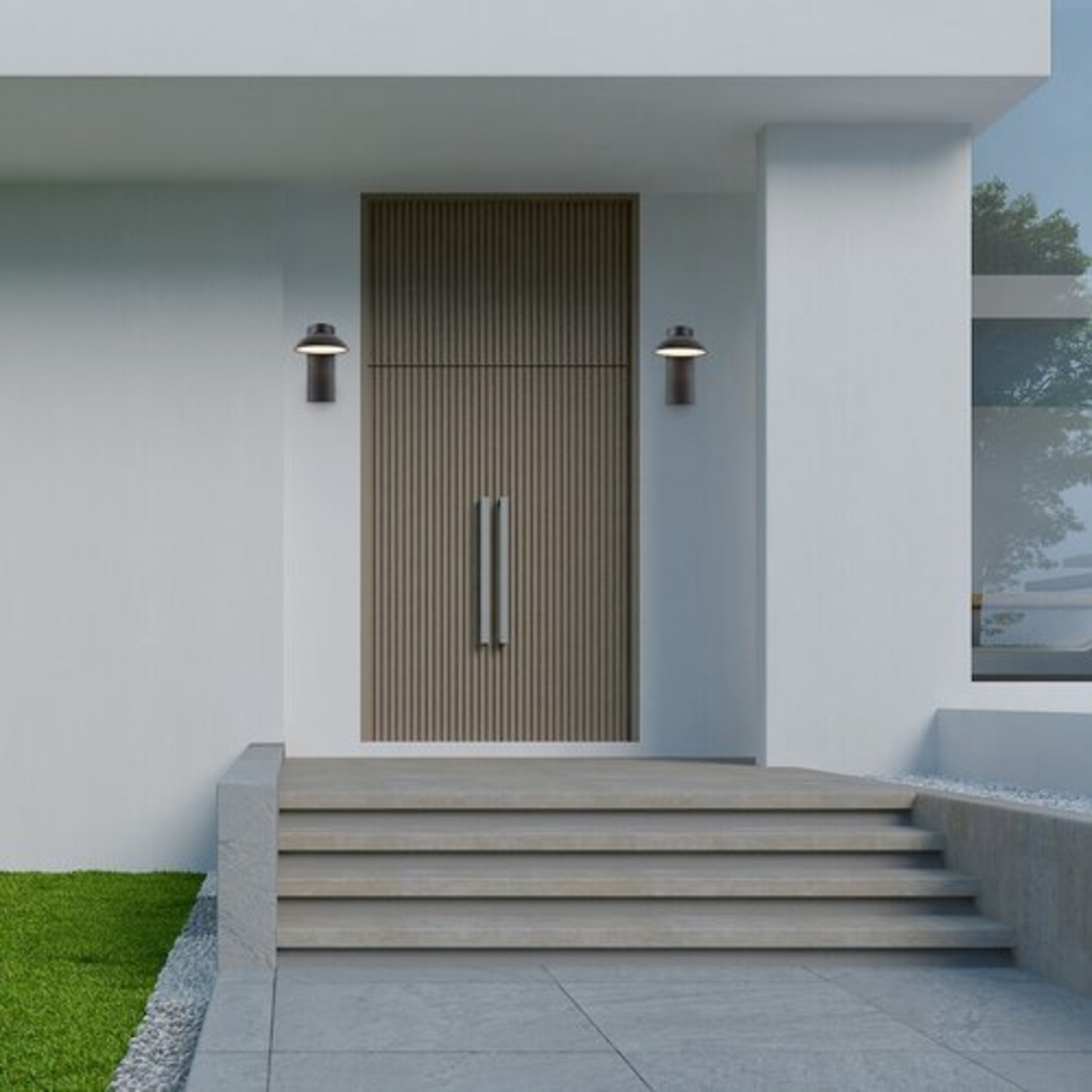 Външен LED фасаден аплик Wengen 12W с подвижна глава и топло бяла светлина