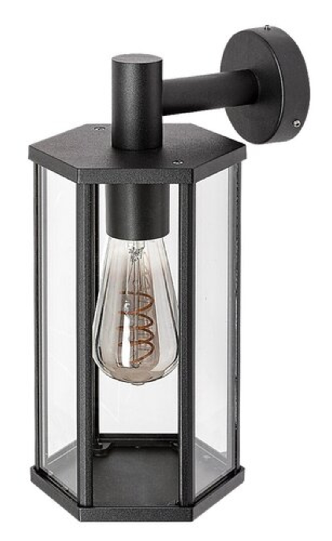 Класически външен аплик Dubrovnik E27 – елегантно фасадно осветление с прозрачно стъкло и IP44 защита