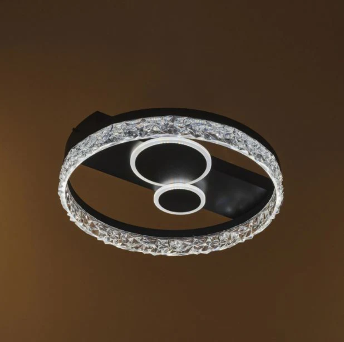 Модерен LED плафон със smart управление – черен