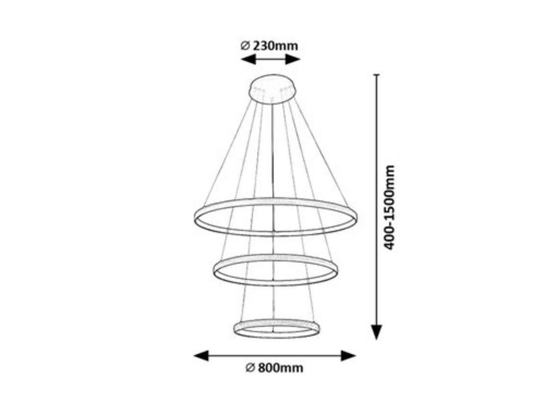 Модерен LED полилеи Grete – 100W, 3000K