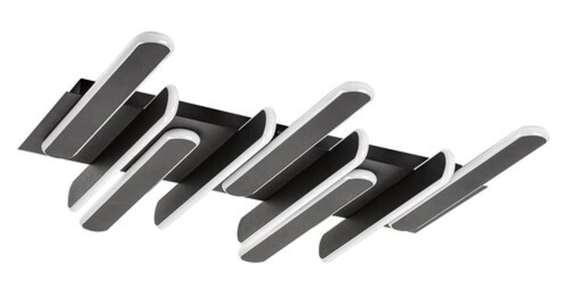 Модерен LED  плафон 46W с регулируема цветна температура – черен