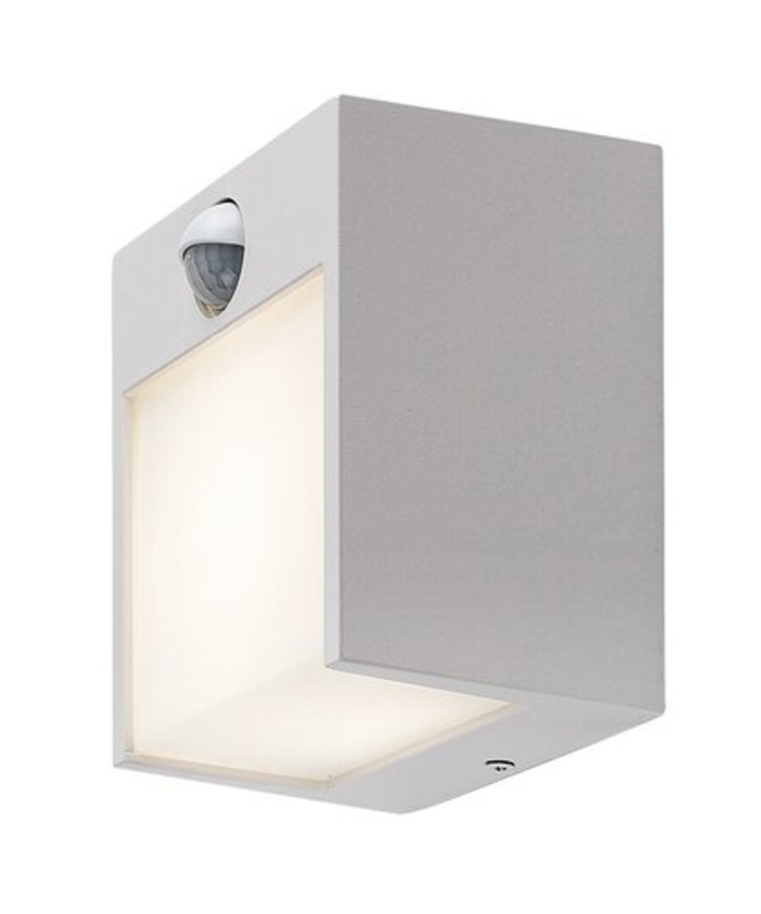 Умен външен бял LED аплик Balimo 12W с PIR сензор – стилно осветление за фасади