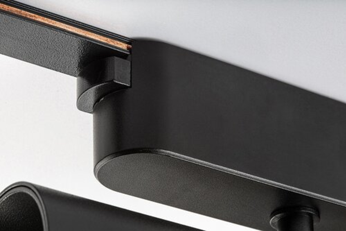 Смарт LED релсов спот – 9W, регулируема цветна температура 2700–5500K, Wi-Fi управление, черен алуминий